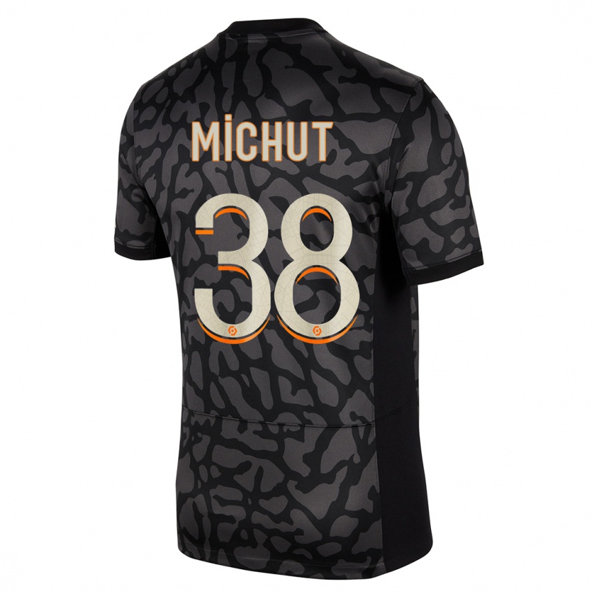 Enfant Football Maillot Edouard Michut #38 Noir Troisieme 2023/24 Canada