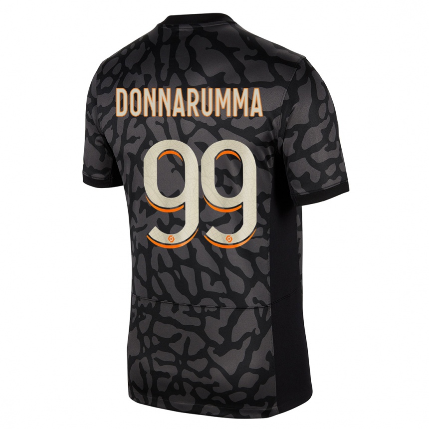 Kids Gianluigi Donnarumma #99 Black Third Jersey 2023/24 T-Shirt Canada