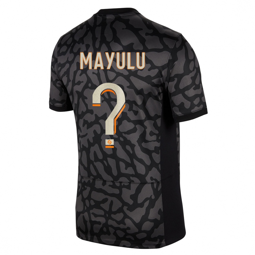 Kids  Senny Mayulu #0 Black Third Jersey 2023/24 T-Shirt Canada