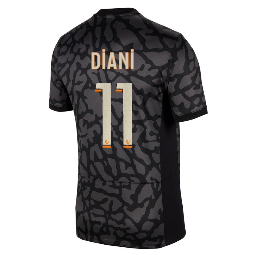 Enfant Football Maillot Kadidiatou Diani #11 Noir Troisieme 2023/24 Canada