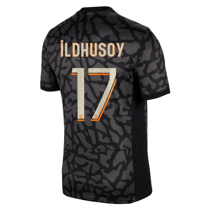 Kids  Celin Bizet Ildhusoy #17 Black Third Jersey 2023/24 T-Shirt Canada