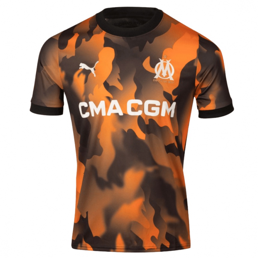 Kids  Matteo Guendouzi #6 Black Orange Third Jersey 2023/24 T-Shirt Canada