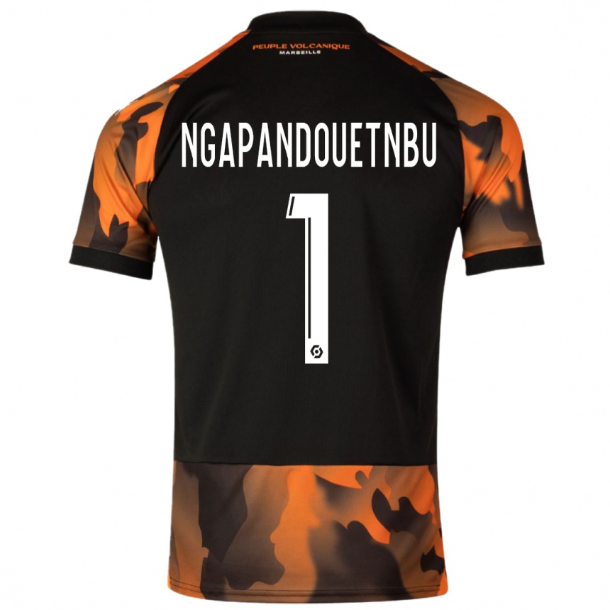 Kids  Simon Ngapandouetnbu #1 Black Orange Third Jersey 2023/24 T-Shirt Canada