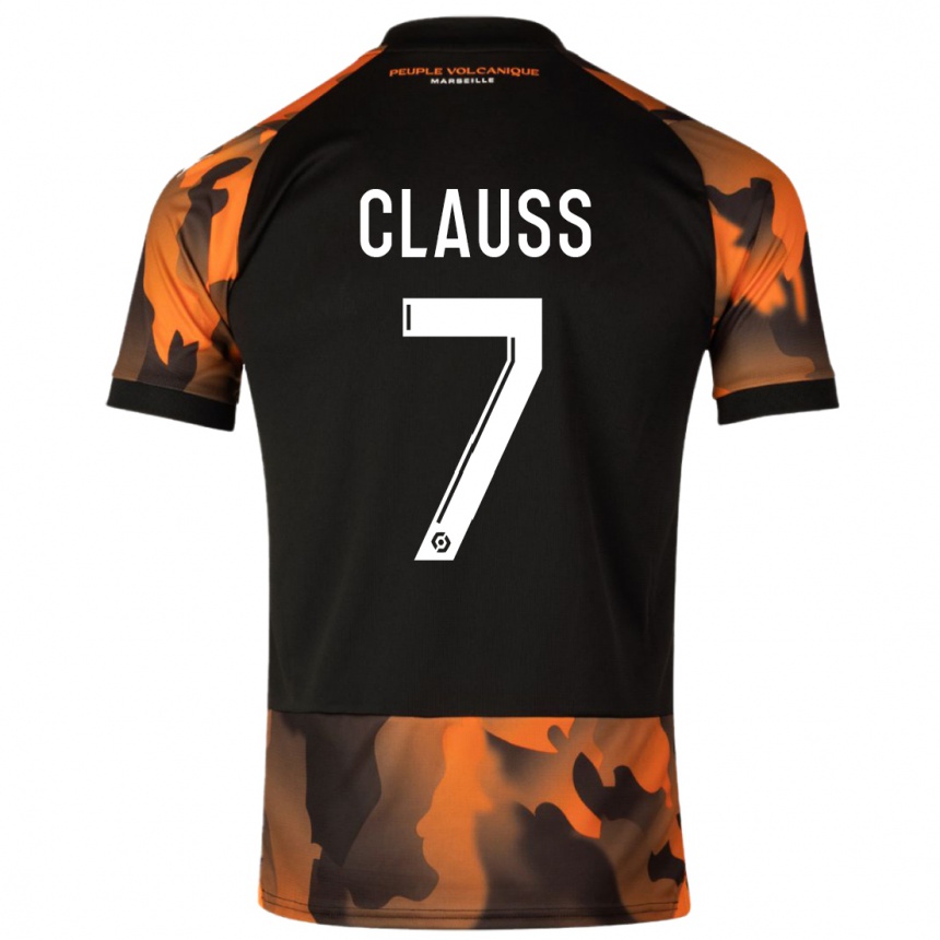 Kids Jonathan Clauss #7 Black Orange Third Jersey 2023/24 T-Shirt Canada