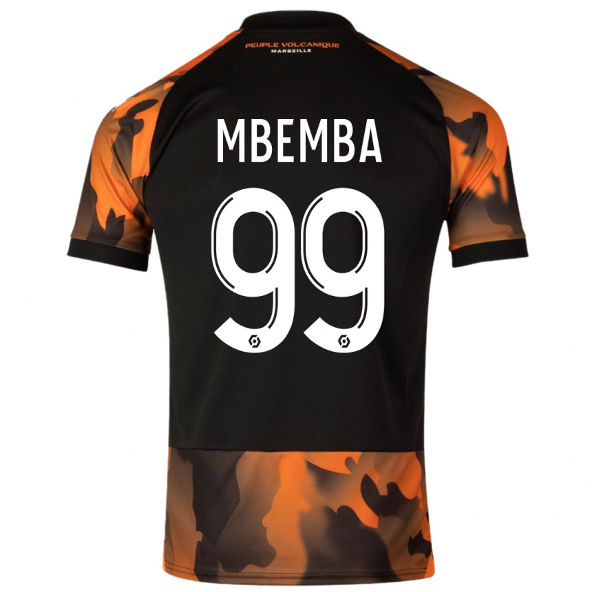 Kids  Chancel Mbemba #99 Black Orange Third Jersey 2023/24 T-Shirt Canada