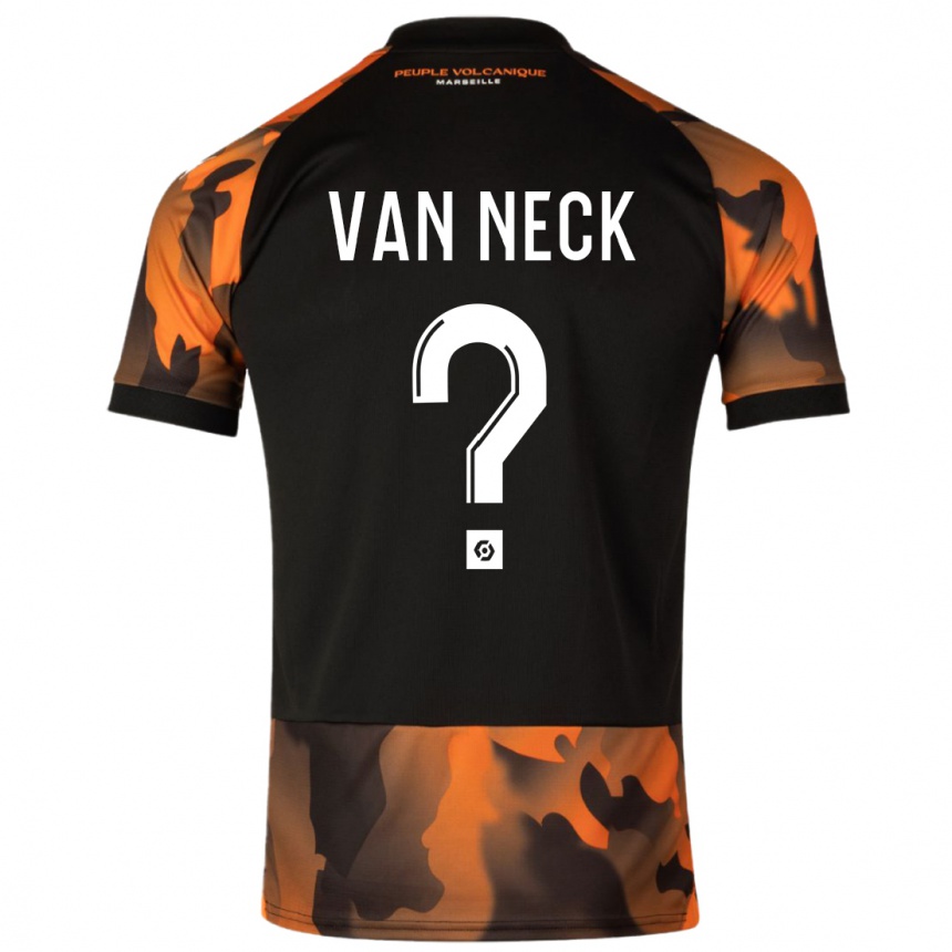 Kids  Jelle Van Neck #0 Black Orange Third Jersey 2023/24 T-Shirt Canada