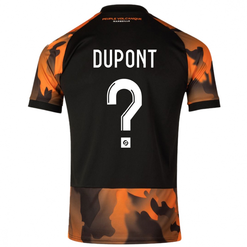 Kids Hugo Dupont #0 Black Orange Third Jersey 2023/24 T-Shirt Canada