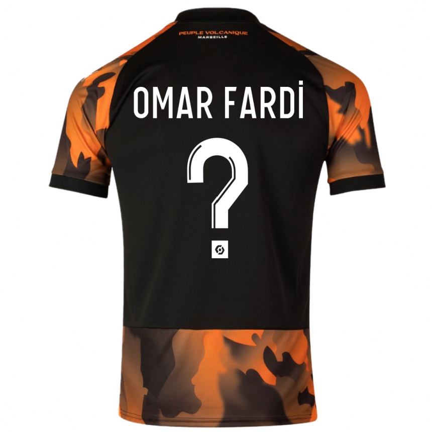 Kids El Omar Fardi #0 Black Orange Third Jersey 2023/24 T-Shirt Canada