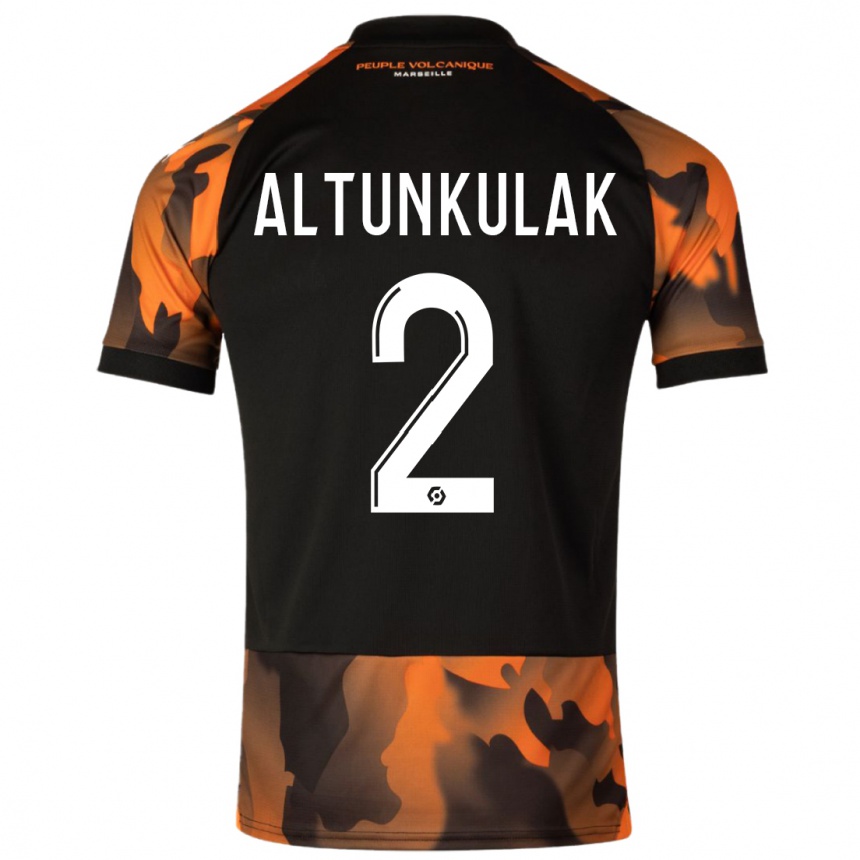 Enfant Football Maillot Selen Altunkulak #2 Noir Orange Troisieme 2023/24 Canada