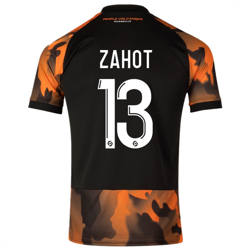 Kids  Sarah Zahot #13 Black Orange Third Jersey 2023/24 T-Shirt Canada