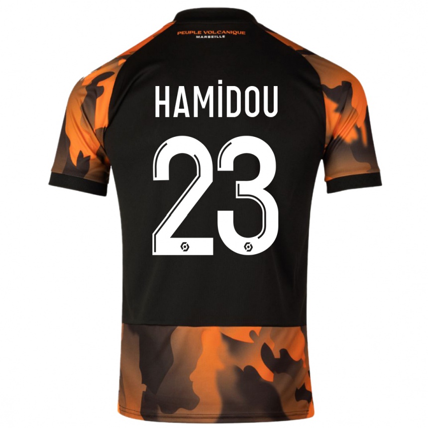 Kids Jamila Hamidou #23 Black Orange Third Jersey 2023/24 T-Shirt Canada