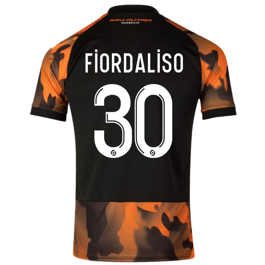 Enfant Football Maillot Thelma Fiordaliso #30 Noir Orange Troisieme 2023/24 Canada