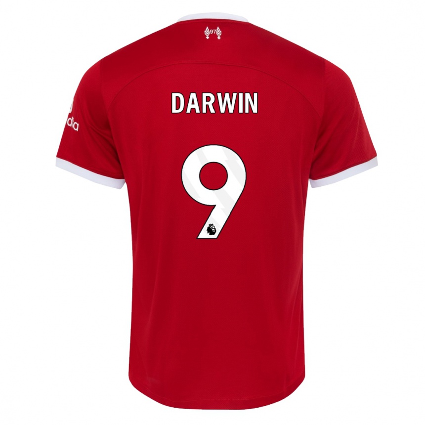 Men  Darwin Nunez #9 Red Home Jersey 2023/24 T-Shirt Canada