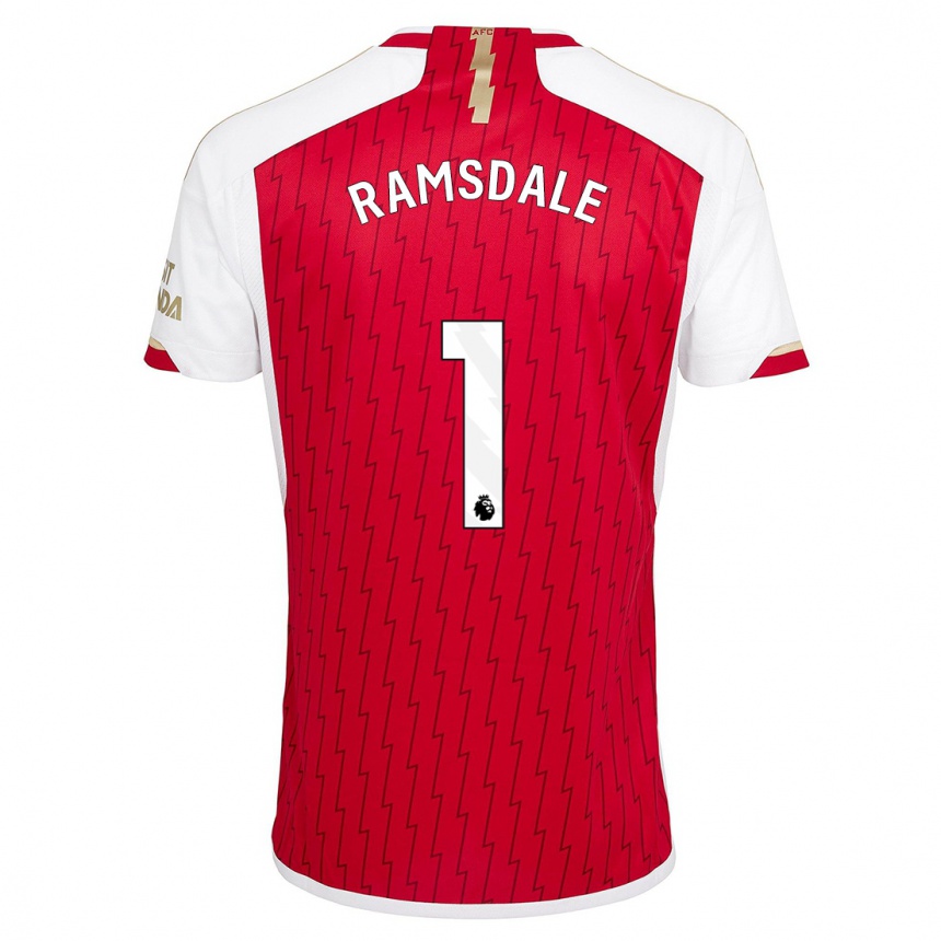 Homme Football Maillot Aaron Ramsdale #1 Rouge Tenues Domicile 2023/24 Canada