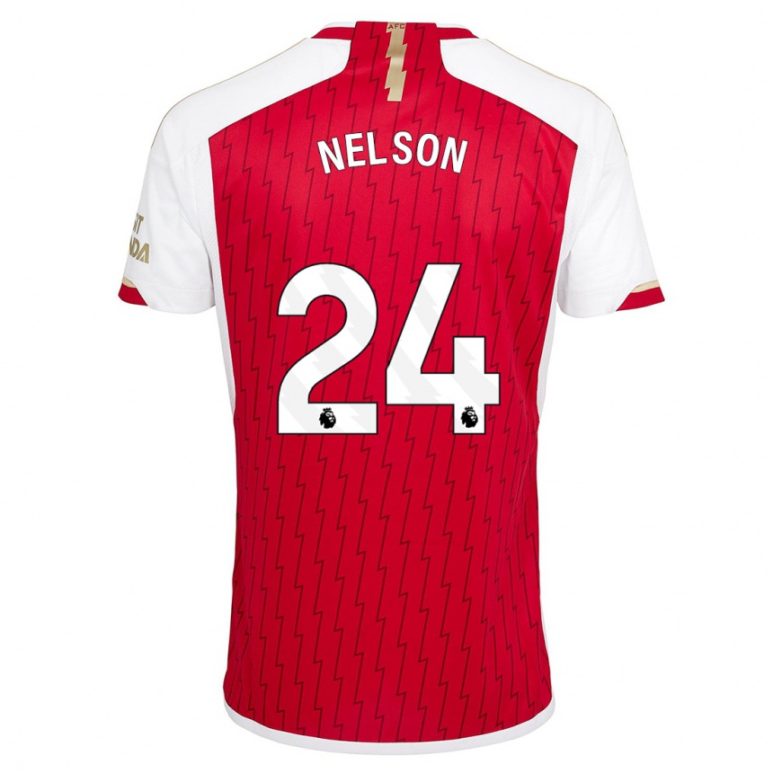 Homme Football Maillot Reiss Nelson #24 Rouge Tenues Domicile 2023/24 Canada