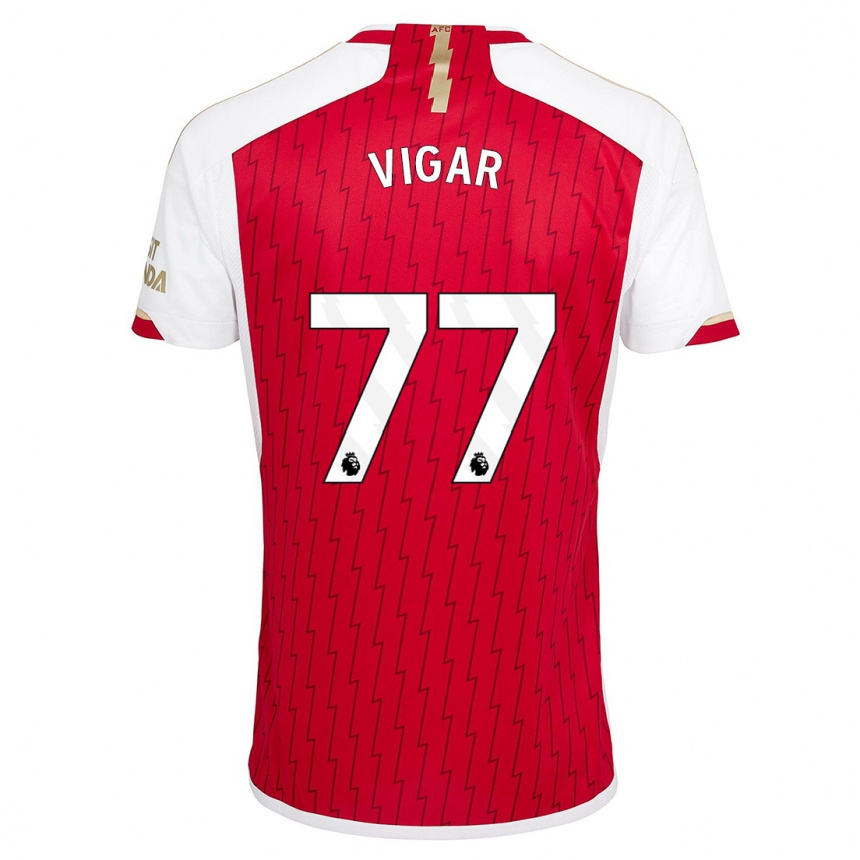 Homme Football Maillot Billy Vigar #77 Rouge Tenues Domicile 2023/24 Canada