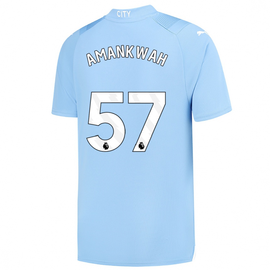 Homme Football Maillot Yeboah Amankwah #57 Bleu Clair Tenues Domicile 2023/24 Canada