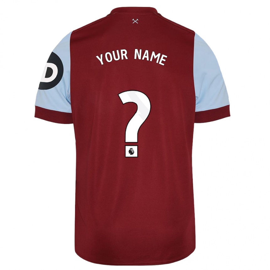 Men  Your Name #0 Maroon Home Jersey 2023/24 T-Shirt Canada