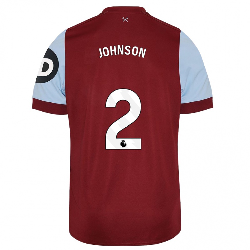 Homme Football Maillot Ben Johnson #2 Bordeaux Tenues Domicile 2023/24 Canada