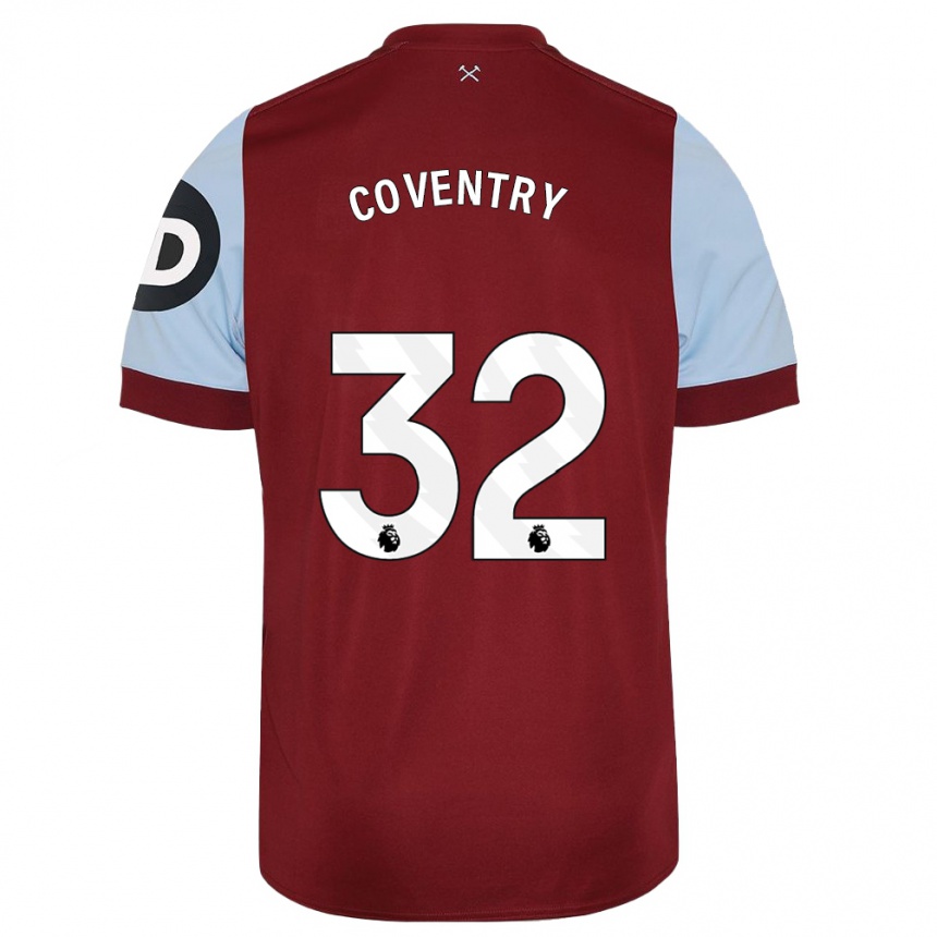 Homme Football Maillot Conor Coventry #32 Bordeaux Tenues Domicile 2023/24 Canada