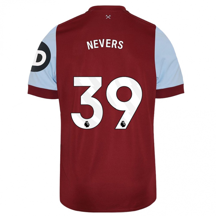 Homme Football Maillot Thierry Nevers #39 Bordeaux Tenues Domicile 2023/24 Canada