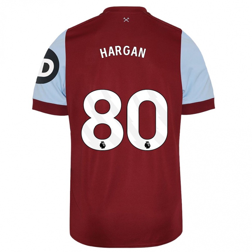 Homme Football Maillot Riley Hargan #80 Bordeaux Tenues Domicile 2023/24 Canada