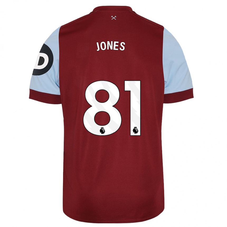 Homme Football Maillot Liam Jones #81 Bordeaux Tenues Domicile 2023/24 Canada