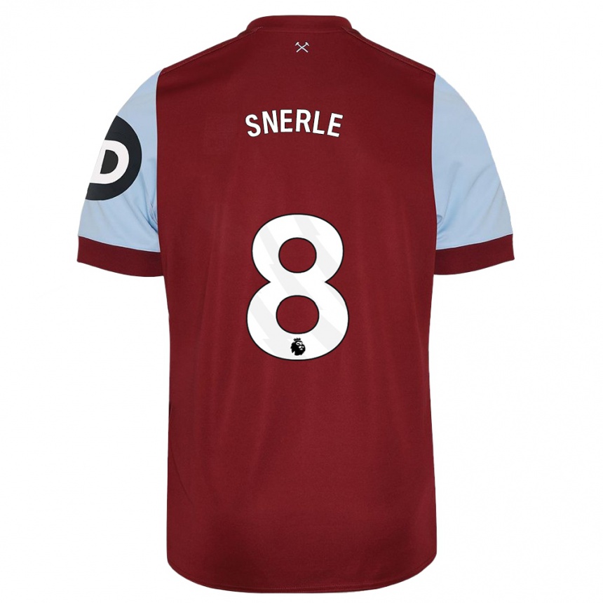 Homme Football Maillot Emma Snerle #8 Bordeaux Tenues Domicile 2023/24 Canada