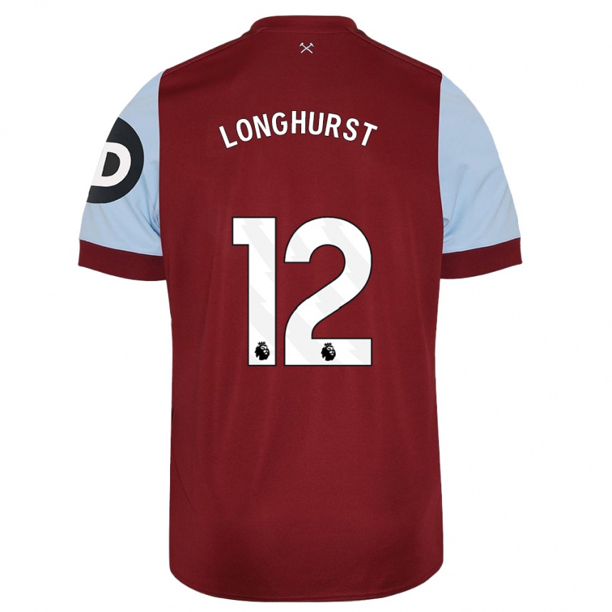 Homme Football Maillot Kate Longhurst #12 Bordeaux Tenues Domicile 2023/24 Canada