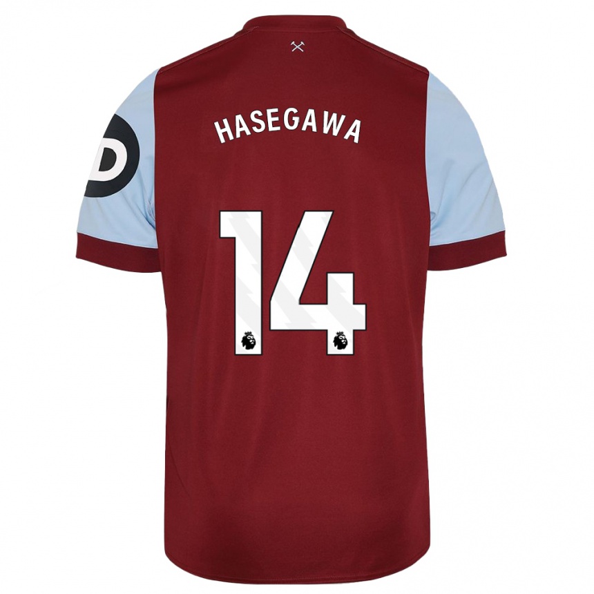 Homme Football Maillot Yui Hasegawa #14 Bordeaux Tenues Domicile 2023/24 Canada