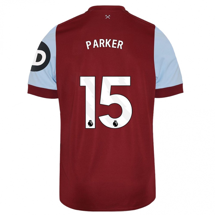 Homme Football Maillot Lucy Parker #15 Bordeaux Tenues Domicile 2023/24 Canada