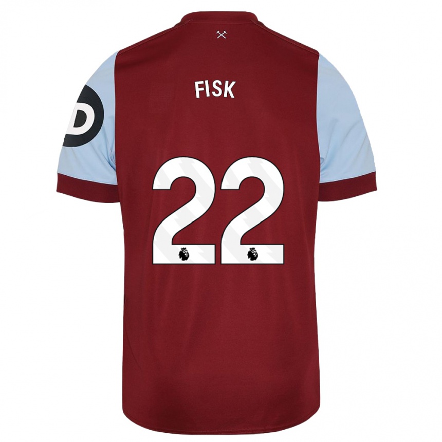 Men  Grace Fisk #22 Maroon Home Jersey 2023/24 T-Shirt Canada