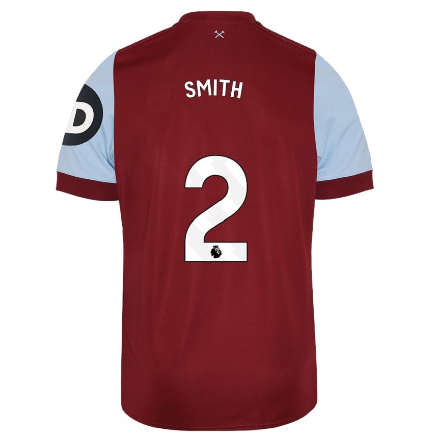 Men  Kirsty Smith #2 Maroon Home Jersey 2023/24 T-Shirt Canada