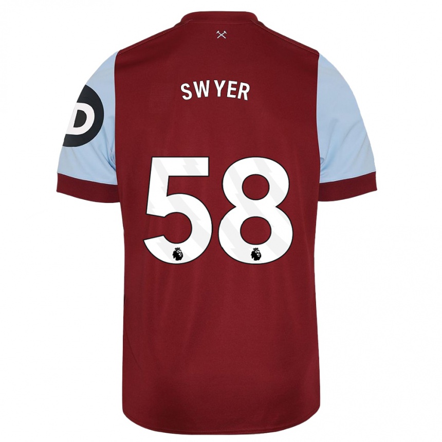 Men  Kamarai Swyer #58 Maroon Home Jersey 2023/24 T-Shirt Canada