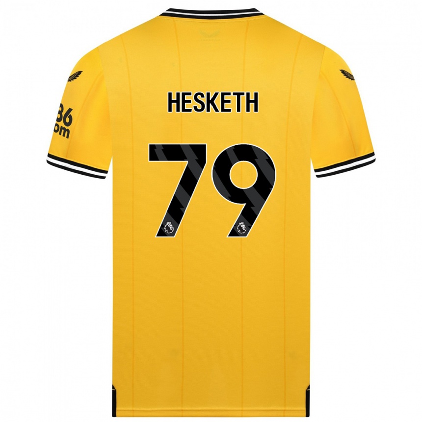 Men  Owen Hesketh #79 Yellow Home Jersey 2023/24 T-Shirt Canada