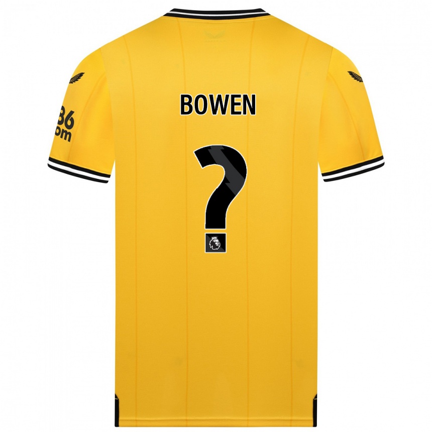 Men  Reiss Bowen #0 Yellow Home Jersey 2023/24 T-Shirt Canada