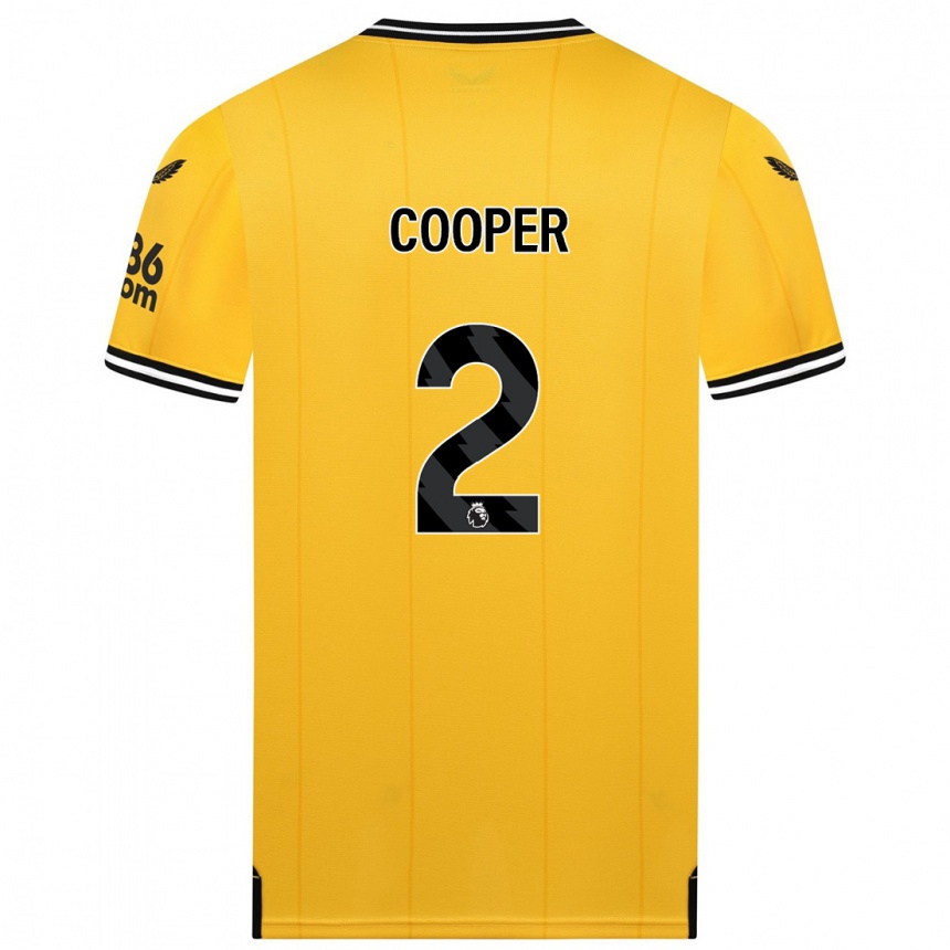 Homme Football Maillot Laura Cooper #2 Jaune Tenues Domicile 2023/24 Canada