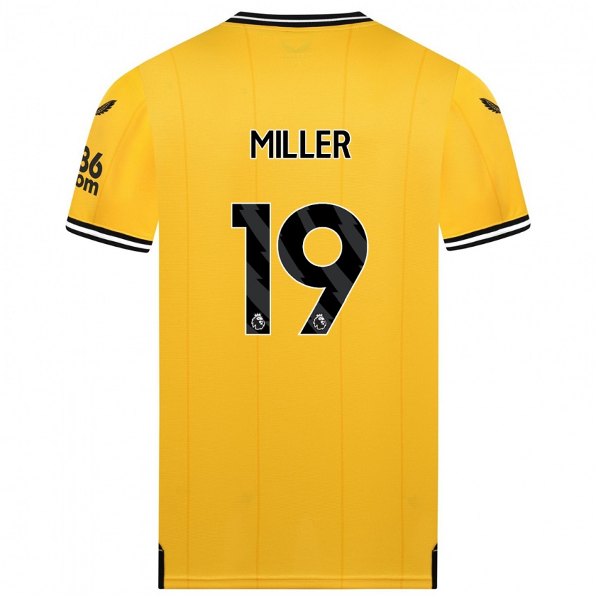 Men  Ali Miller #19 Yellow Home Jersey 2023/24 T-Shirt Canada