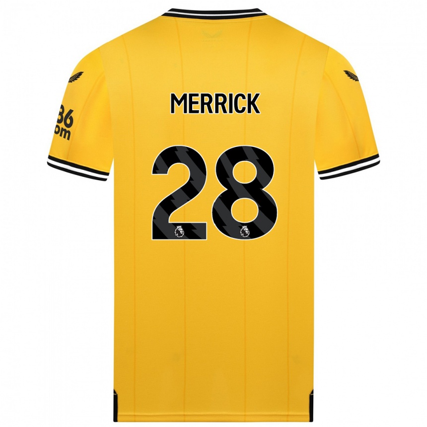 Men  Beth Merrick #28 Yellow Home Jersey 2023/24 T-Shirt Canada