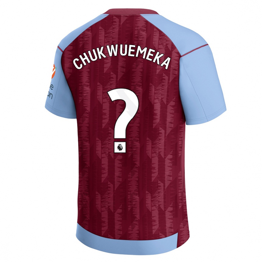 Homme Football Maillot Caleb Chukwuemeka #0 Bleu Bordeaux Tenues Domicile 2023/24 Canada