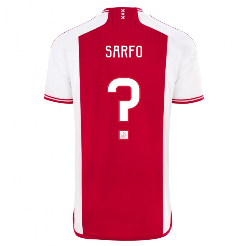 Men  Raphaël Sarfo #0 Red White Home Jersey 2023/24 T-Shirt Canada