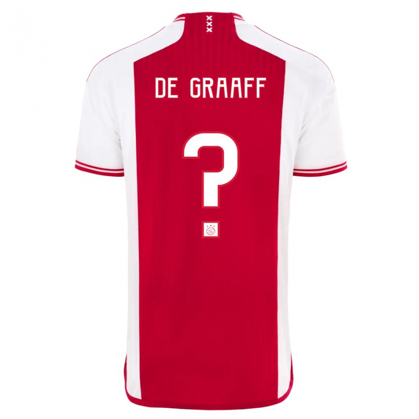 Homme Football Maillot Tom De Graaff #0 Rouge Blanc Tenues Domicile 2023/24 Canada