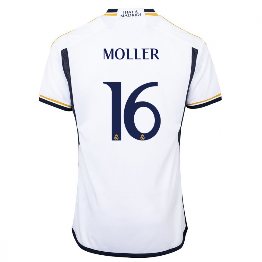 Homme Football Maillot Caroline Moller #16 Blanc Tenues Domicile 2023/24 Canada