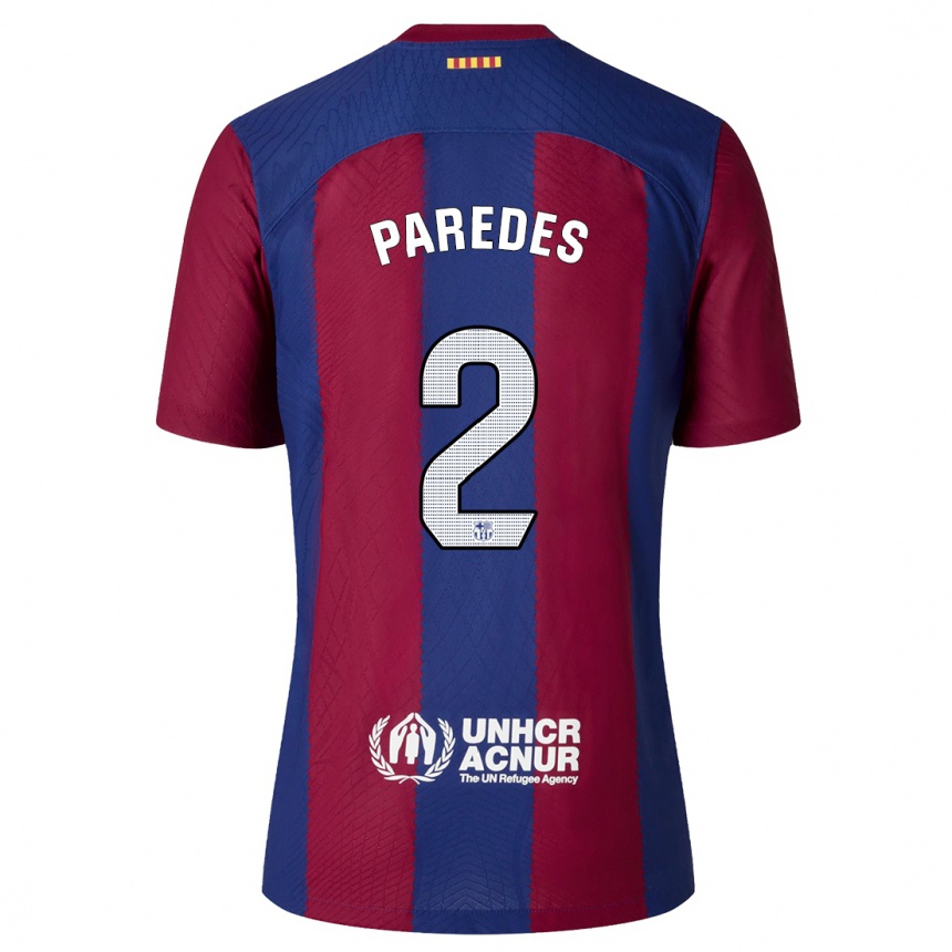 Men  Irene Paredes #2 Red Blue Home Jersey 2023/24 T-Shirt Canada