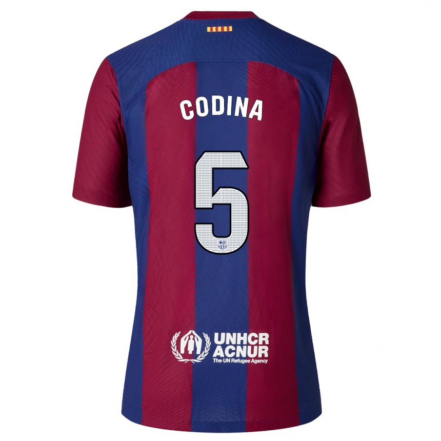 Men  Laia Codina #5 Red Blue Home Jersey 2023/24 T-Shirt Canada