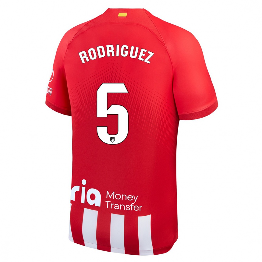 Men  Cinta Rodriguez #5 Red White Home Jersey 2023/24 T-Shirt Canada