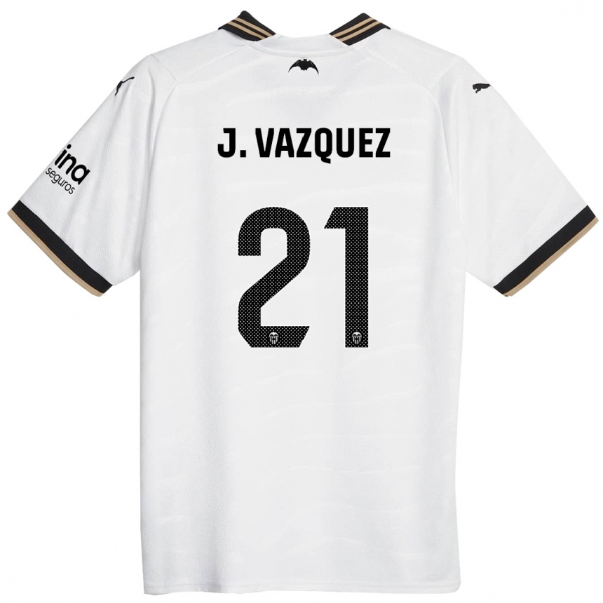 Men  Jesus Vazquez #21 White Home Jersey 2023/24 T-Shirt Canada