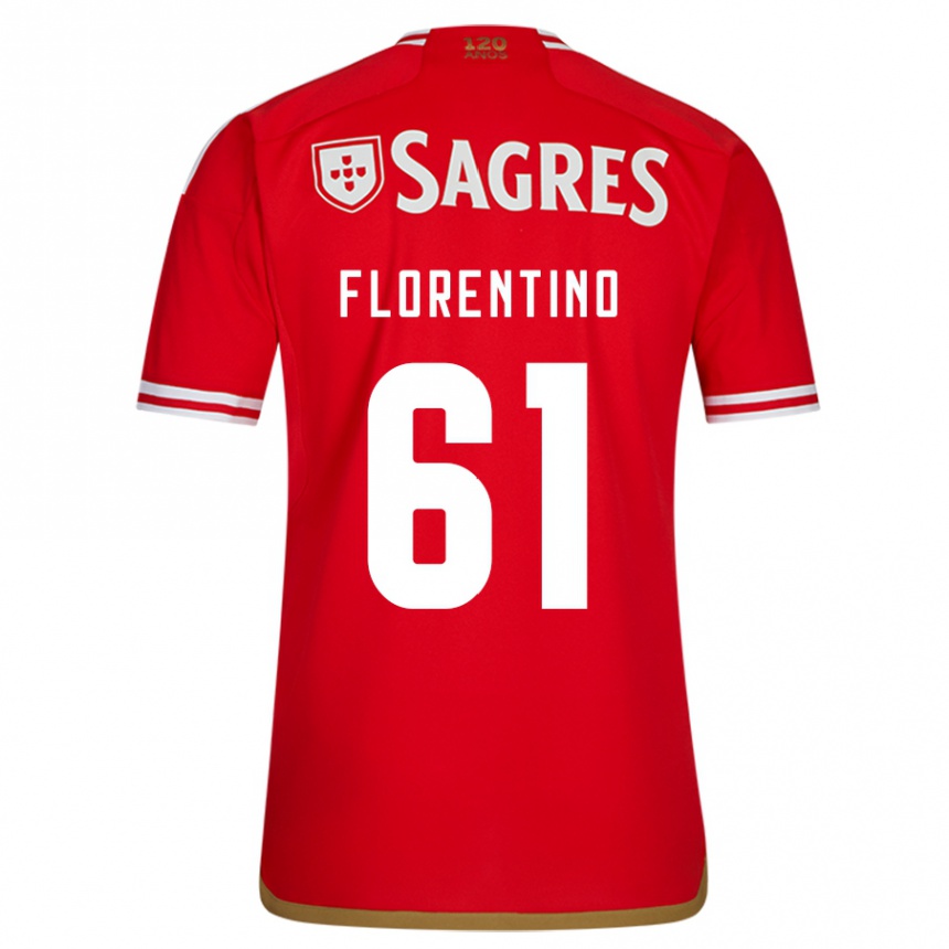 Men  Florentino #61 Red Home Jersey 2023/24 T-Shirt Canada