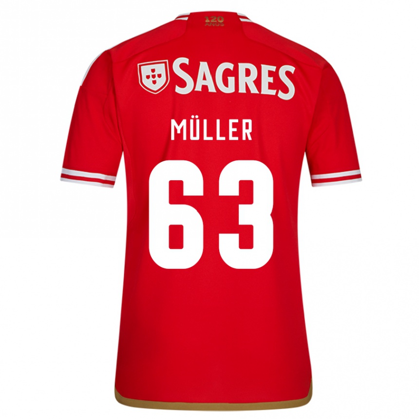 Men  José Müller #63 Red Home Jersey 2023/24 T-Shirt Canada