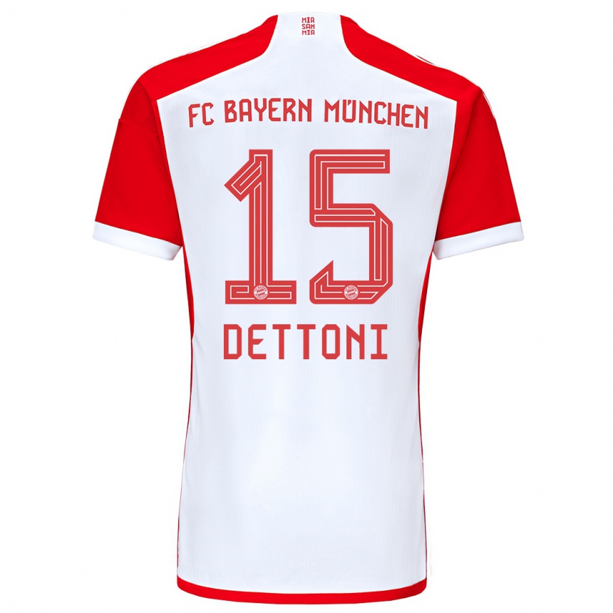 Homme Football Maillot Grayson Dettoni #15 Rouge Blanc Tenues Domicile 2023/24 Canada